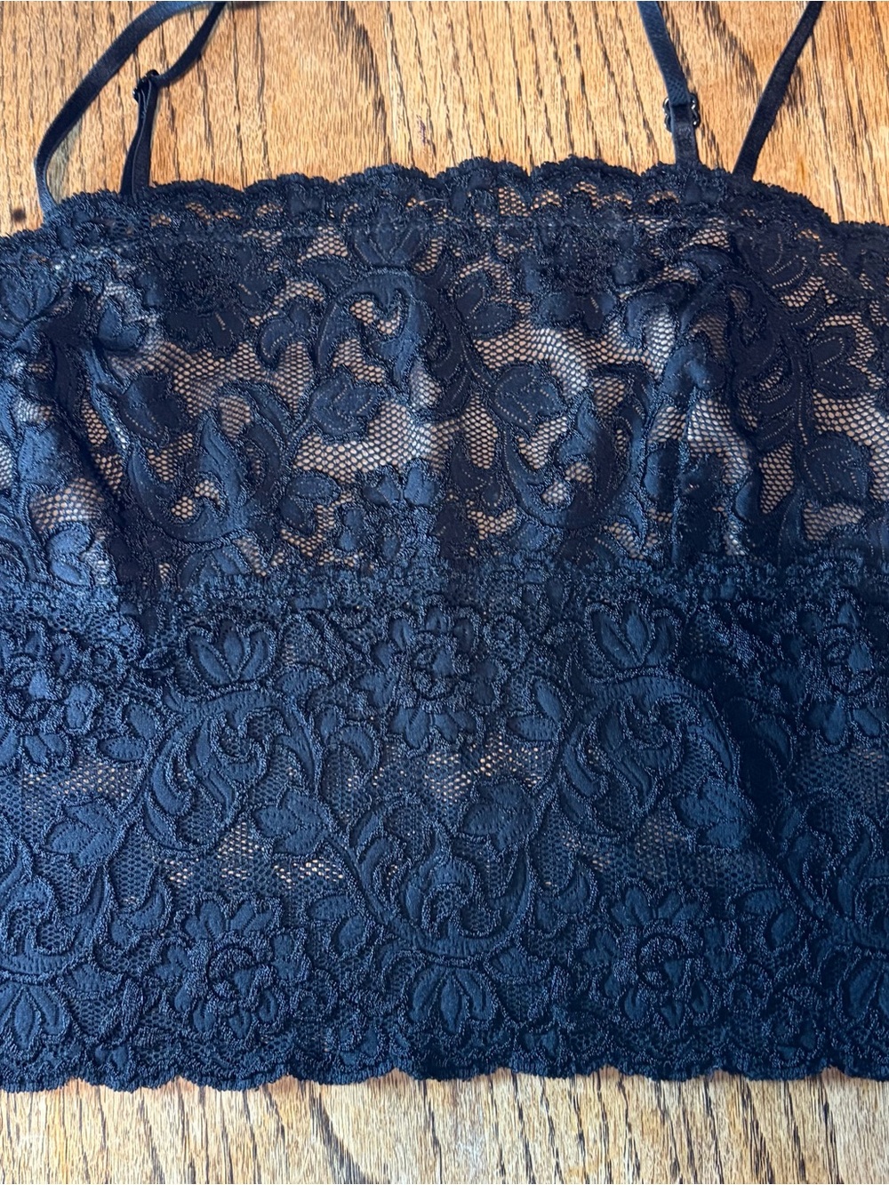 Hanky Panky Black Lace Bandeau Bralette